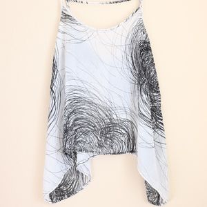 Sheer Black and White Patterned Top